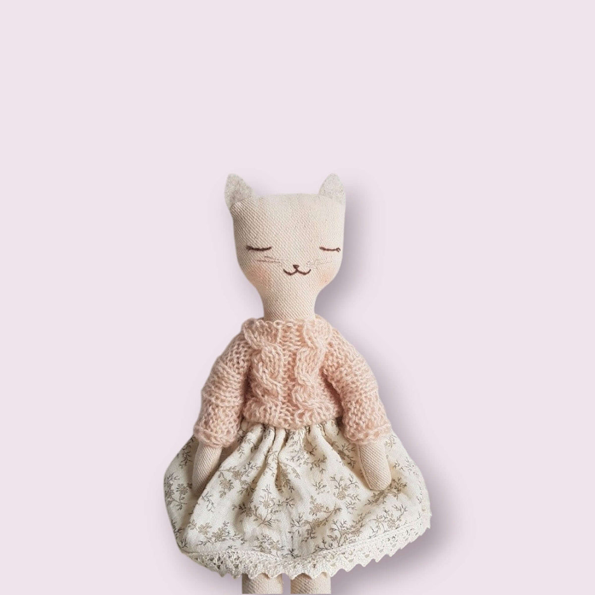 Детска ръчно изработена Мека кукла Котето Ада - Mari Dolls