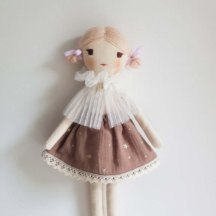 Детска играчка ръчна изработка Мека кукла Адел - Mari Dolls