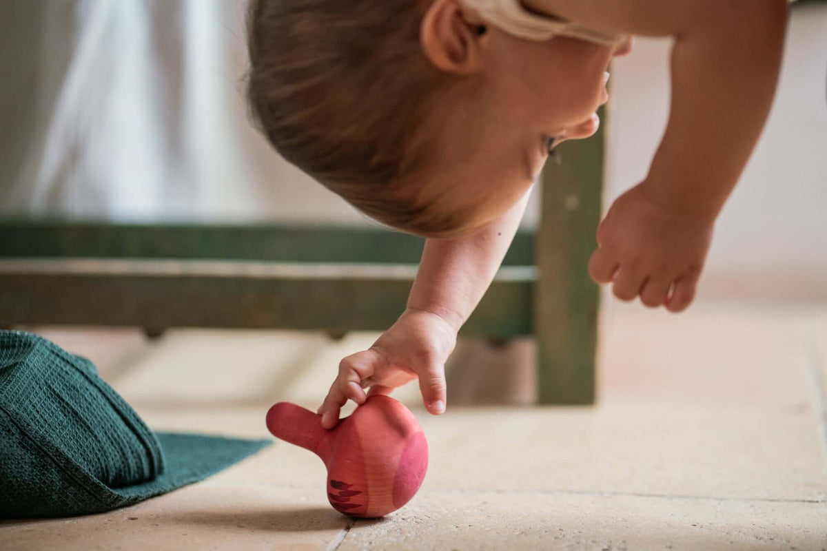 Дървена детска играчка Нежното розово птиче - Grapat