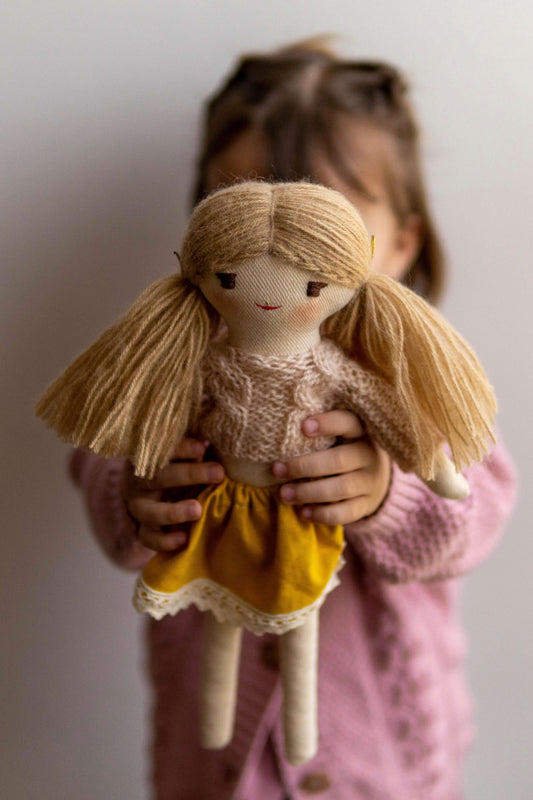 Детска играчка ръчна изработка Мека кукла Алис - Mari Dolls