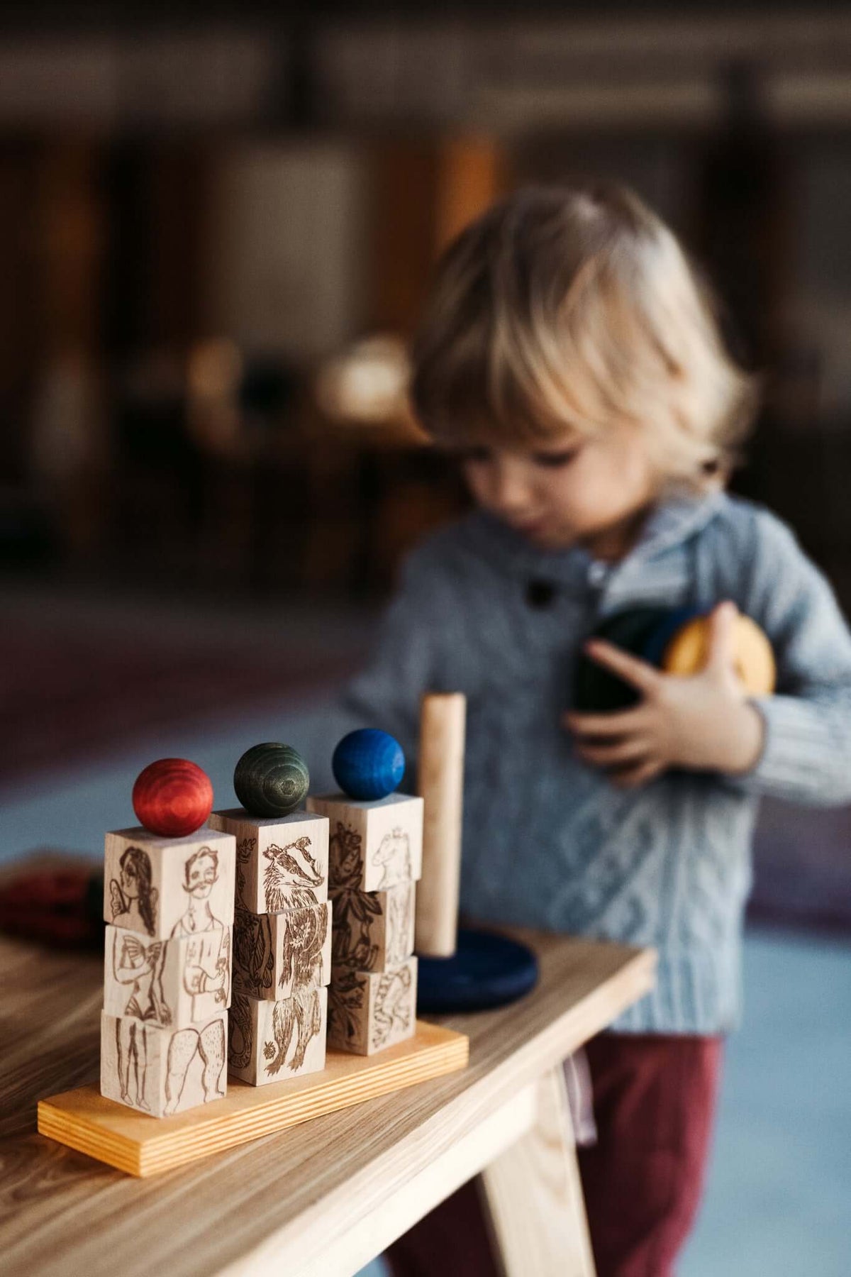 Дървена детска играчка за нареждане - Сънища - Wooden Story