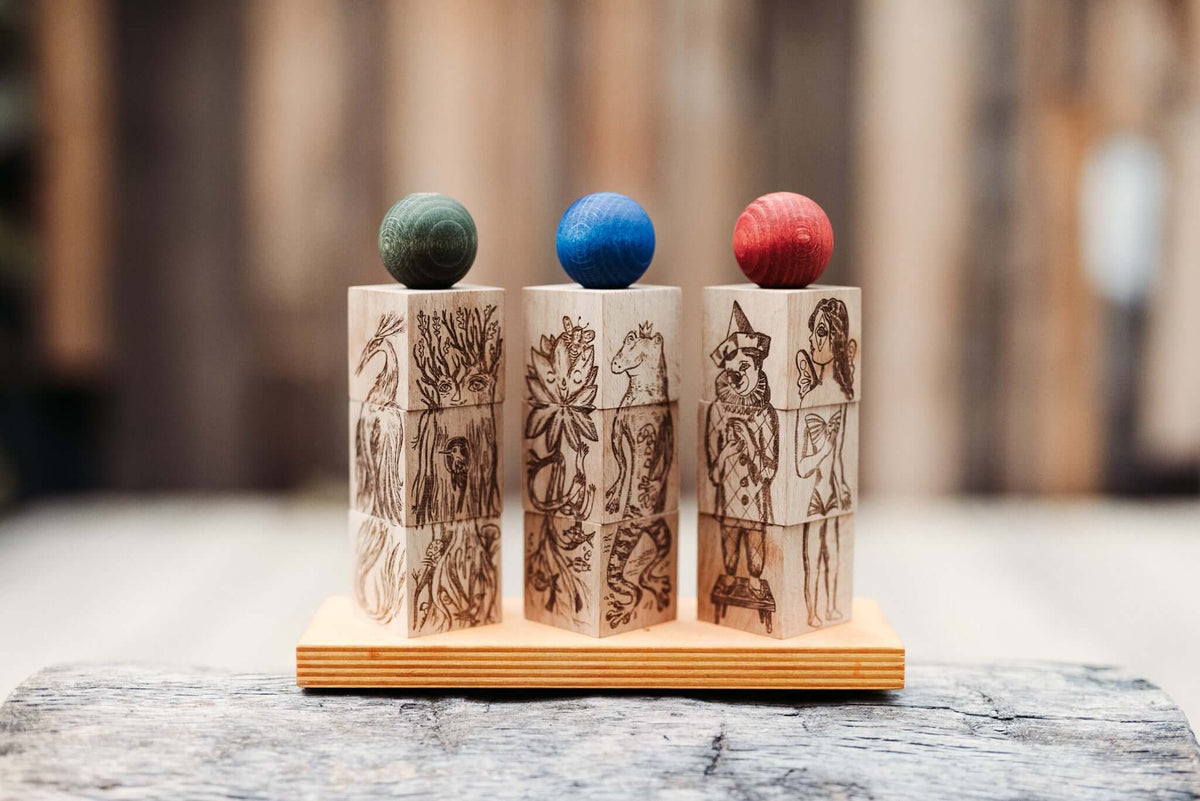 Дървена детска играчка за нареждане - Сънища - Wooden Story