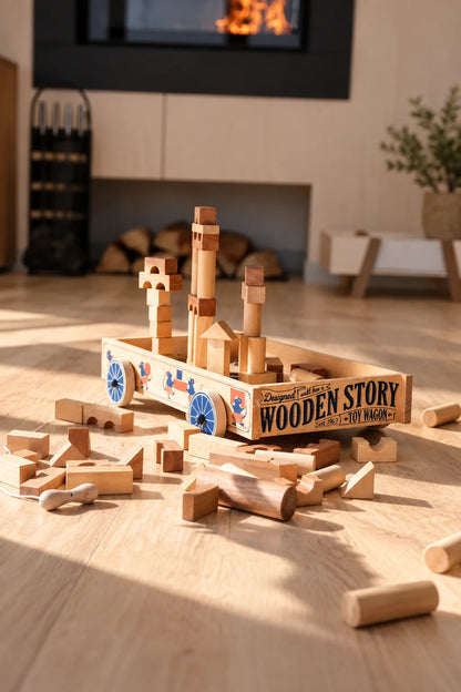 Дървена количка - Wooden Trolley - Wooden Story