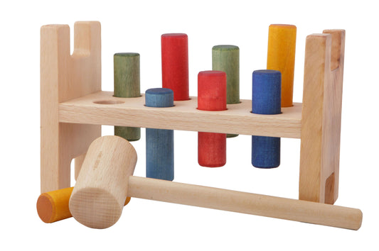 Дървена игра за начукване - Pound-a-peg - Wooden Story