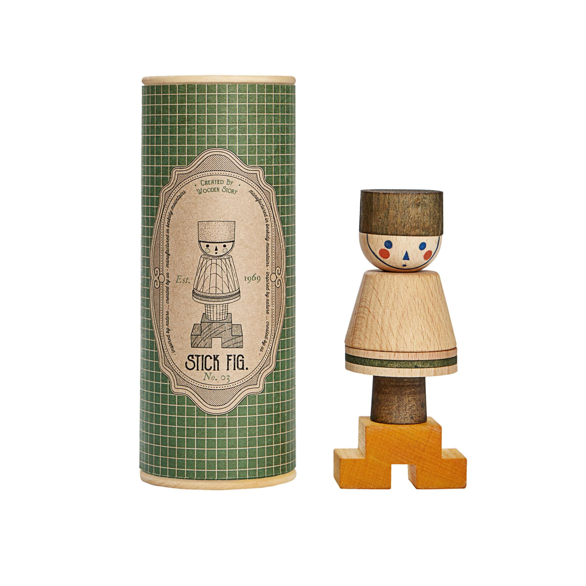 Дървена детска играчка за нанизване No.03 - Wooden Story