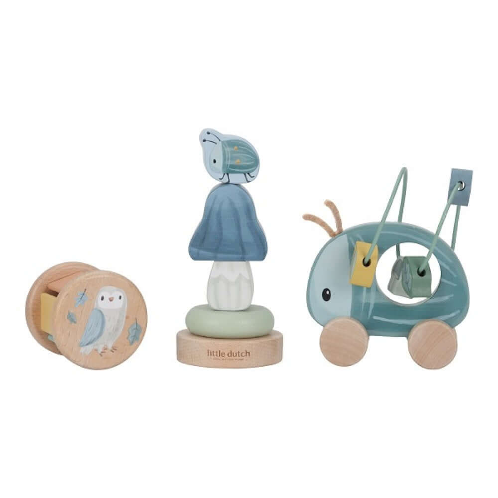 Сет от Дървени Играчки за Бебе Forest Friends - Little Dutch