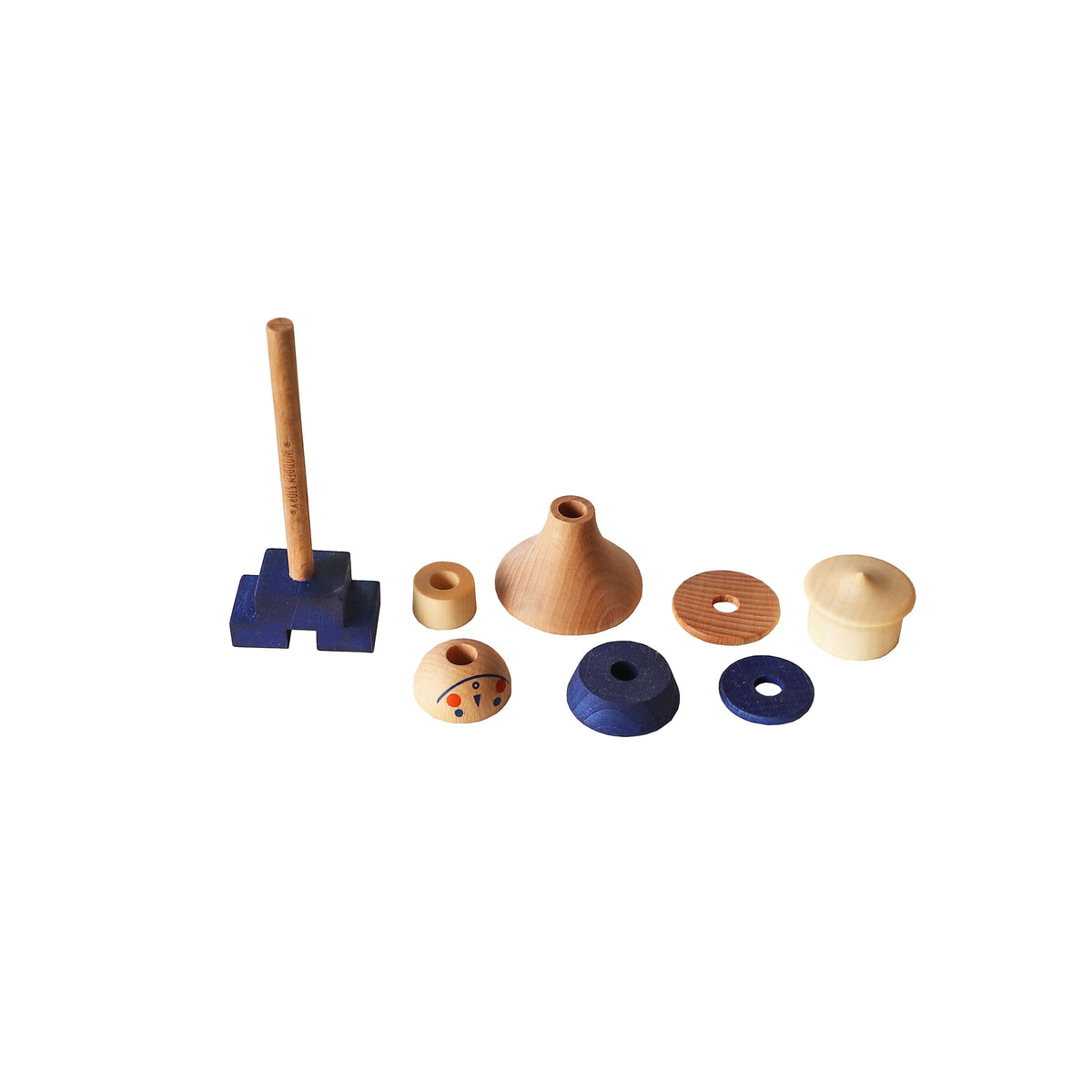 Дървена детска играчка за нанизване No.05 - Wooden Story
