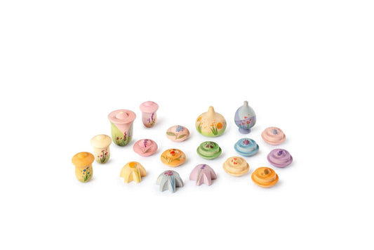 Дървена детска играчка - Комплект Цветна поляна - Grapat