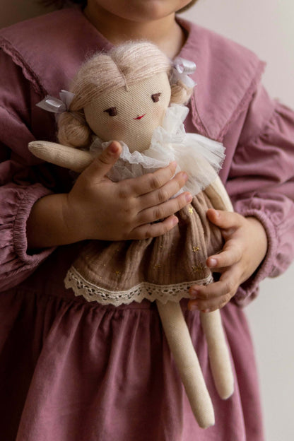 Детска играчка ръчна изработка Мека кукла Адел - Mari Dolls