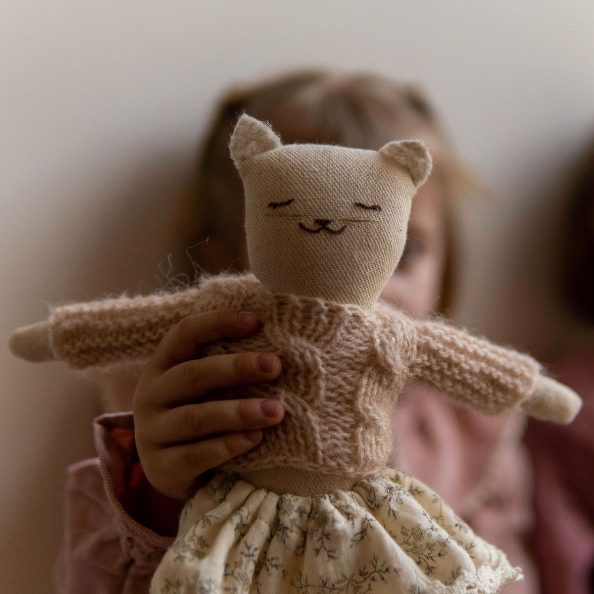 Детска ръчно изработена Мека кукла Котето Ада - Mari Dolls