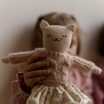 Детска ръчно изработена Мека кукла Котето Ада - Mari Dolls