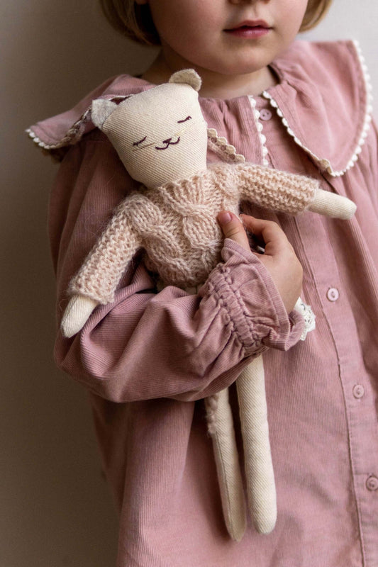 Детска ръчно изработена Мека кукла Котето Ада - Mari Dolls