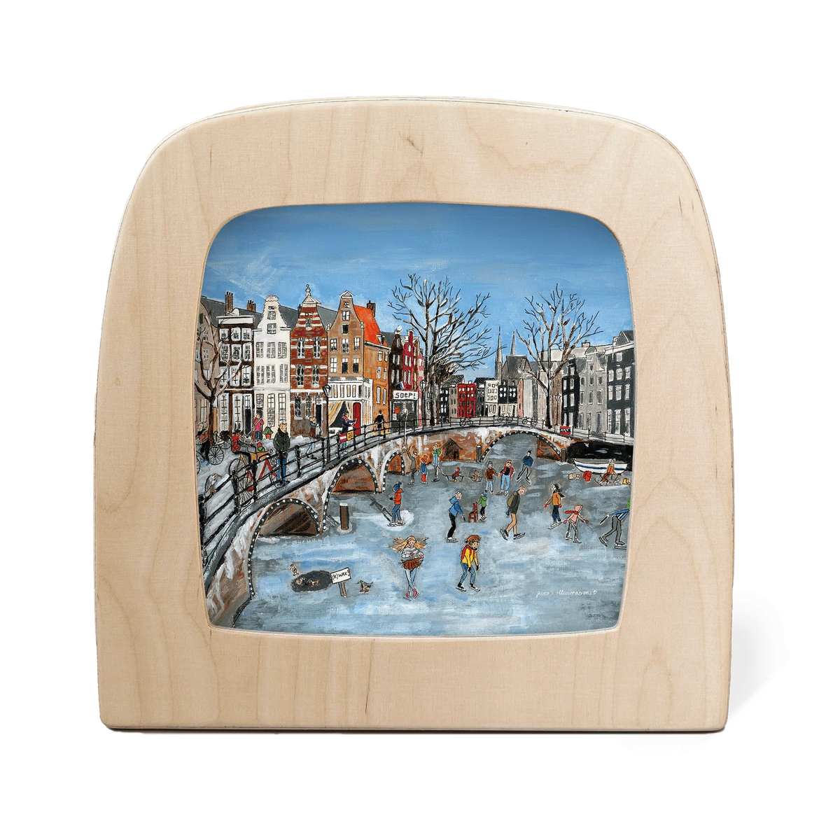 Gwen's Illustrations - Canal Skating Silhouette