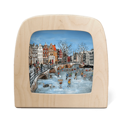 Gwen's Illustrations - Canal Skating Silhouette