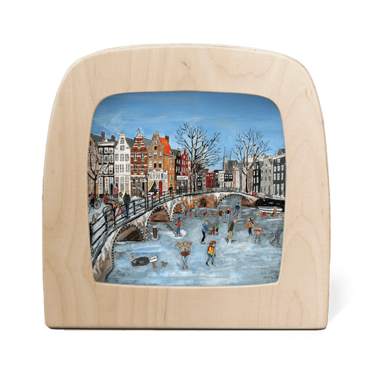 Gwen's Illustrations - Canal Skating Silhouette