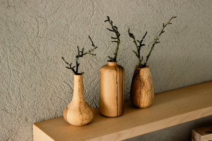 Декоративна ваза (със стъклен съд) - Tiny flower pot No.03 - Wooden Story