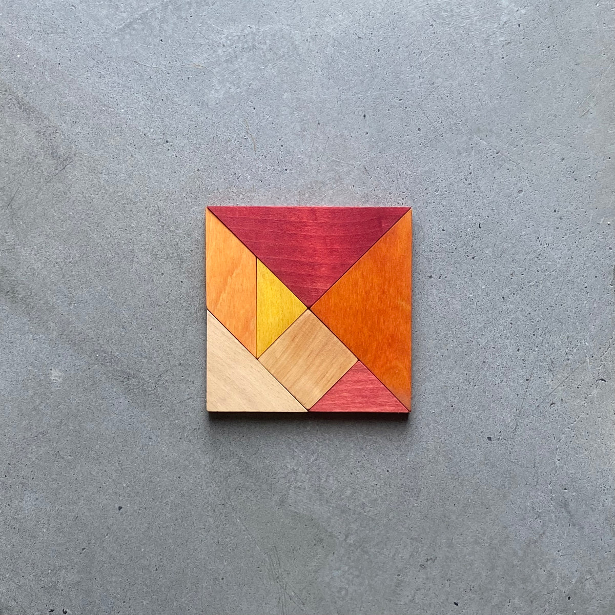 Wooden Tangram - Warm palette - Wooden Story
