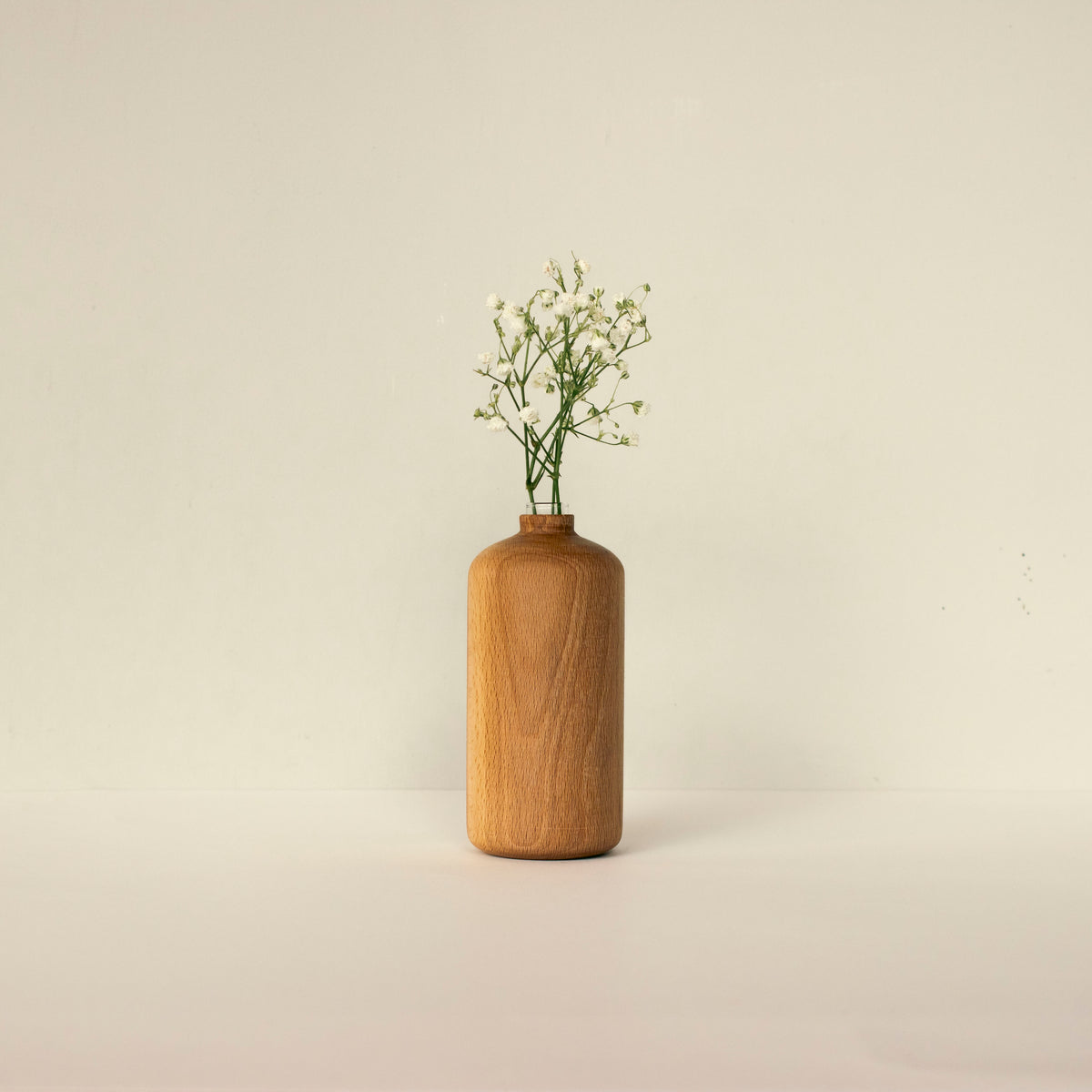 Декоративна ваза (със стъклен съд) - Tiny flower pot No.03 - Wooden Story