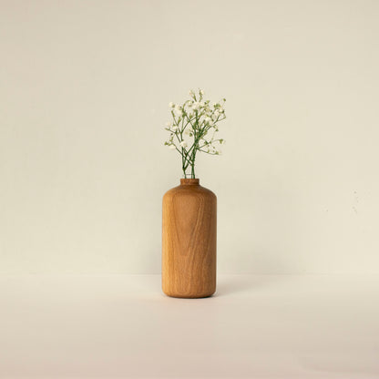 Декоративна ваза (със стъклен съд) - Tiny flower pot No.03 - Wooden Story