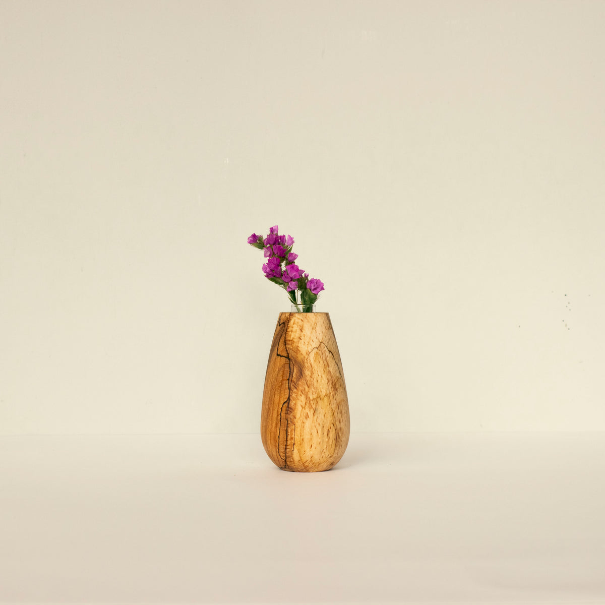 Декоративна ваза (със стъклен съд) - Tiny flower pot No.02 - Wooden Story