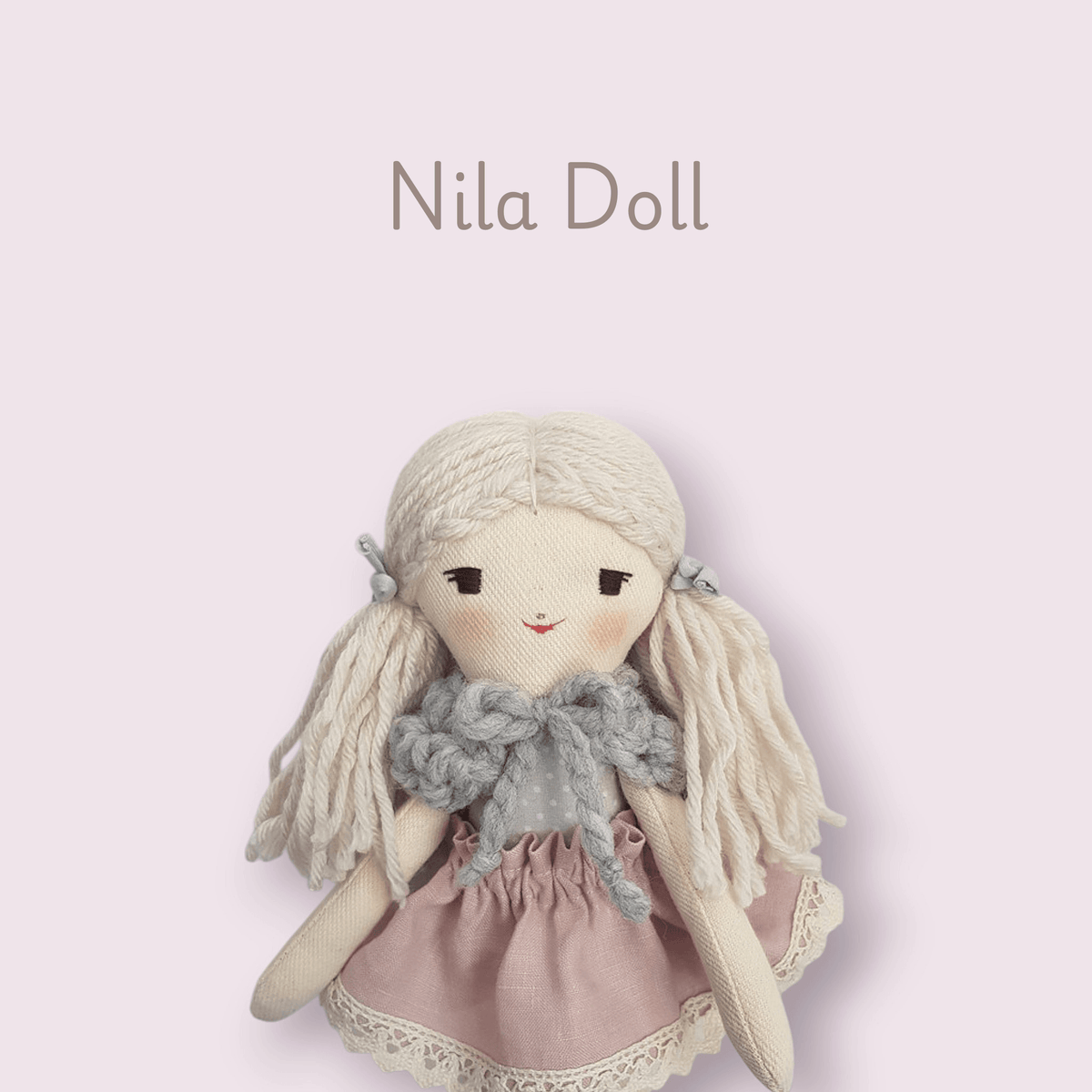 Кукла Нила в ленена пола ръчна изработка - Mari Dolls