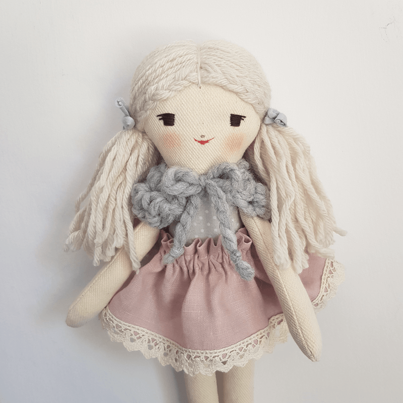Кукла Нила в ленена пола ръчна изработка - Mari Dolls