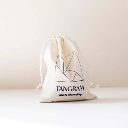Дървен Танграм - синьо-зелен - Woonden Story