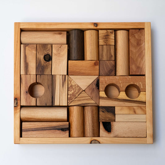 Дървени блокчета в кутия 30 бр. декор - Wooden Story